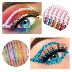 Eyeliner liquido glitterato a 16 colori facile da applicare e cosmetici per il trucco naturali ad asciugatura rapida - Product Image 4