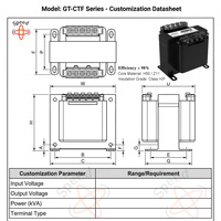 Transformateur toroïdal professionnel personnalisé à boîtier fermé BK, 220V vers 220V, monophasé, pour petites séries OEM/ODM