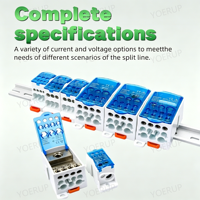 Bloque de Distribución de Energía UKK 80A 125A 160A 250A 400A 500A, Bloques de Terminales, Conectores, Caja de Distribución para Riel DIN