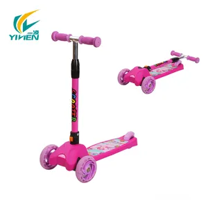 Quick Folding 3 Wheel Kids Plastic Scooter Stable Child Mini Scooter