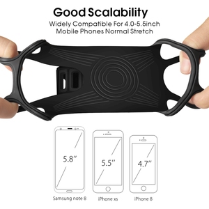 Support universel pour téléphone portable, Rotation à 360 degrés, en Silicone, pour vélo moto, bicyclette - Product Image 4