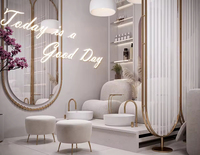 Conception d'intérieur de salon de coiffure et de manucure de luxe tout-en-un |   Solutions de rénovation et d'aménagement commercial personnalisées pour les spas de beauté