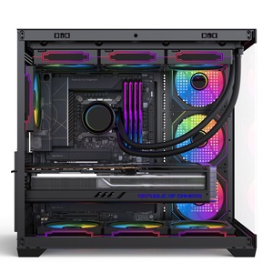 Boîtier ATX OEM avec éclairage LED ARGB, boîtier de CPU de bureau, boîtier d'ordinateur, boîtier de jeu <span class=keywords><strong>PC</strong></span> avec verre trempé intégral, prend en charge 10 ventilateurs - Product Image 3