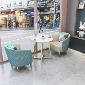 Sang trọng sảnh khách sạn kinh doanh gian hàng da sofa giải trí hiện đại tiếp nhận đàm phán sofa bàn ghế kết hợp - Product Image 3