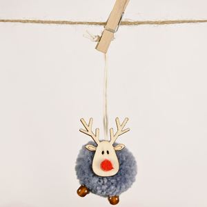 Décoration de Noël : Pendentifs en feutre en forme de cerf pour sapin de Noël, décorations intérieures pour fêtes - Product Image 1