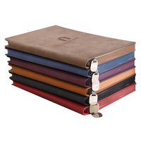 Couverture de classeur A5 A6 personnalisée en cuir PU, fournitures de bureau, carnet