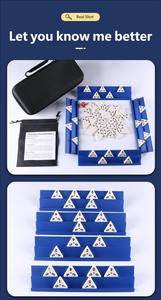 Juego de Estrategia Educativo Ecológico y Personalizable, Dominó Triangular, Juego Familiar para 4 Jugadores, Juego de Mesa Tipo Rummy - Product Image 5