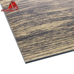 La pared exterior panel decorativo fachada de efecto de <span class=keywords><strong>madera</strong></span> de aluminio panel sándwich - Product Image 1