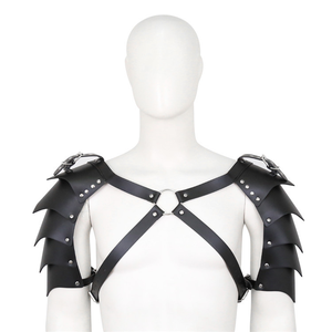 Harnais de poitrine en cuir PU pour homme, ceinture ajustable, armure punk, costume de jeu de rôle, sexy, <span class=keywords><strong>BDSM</strong></span>, imperméable, kit sexuel pour adultes - Product Image 1