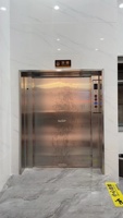 Monte-charge alimentaire à traction électrique sans engrenages, modèle moderne, en acier inoxydable, capacité de charge 100 kg, certifié CE