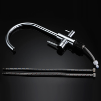 Robinet de cuisine en acier inoxydable 304 de qualité supérieure à double poignée, robinet de filtration d'eau RO à 3 voies