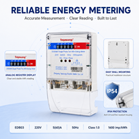 Medidor de Energía Monofásico Tepsung EDB03 con Pantalla Analógica, Alta Precisión Clase 1, Ligero y Duradero, Nuevo