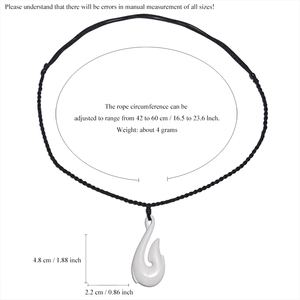 <span class=keywords><strong>Collier</strong></span> pendentif hameçon en os de yak <span class=keywords><strong>blanc</strong></span> ivoire fait main, 4,8x2,3 cm, motif tribal Maori, chaîne en corde unisexe, cadeau pour les amateurs de <span class=keywords><strong>surf</strong></span> - Product Image 4