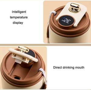 Nouvelle conception, gobelet isotherme intelligent à affichage de la température LED de 450 ml, en acier inoxydable, tasse à café de voyage - Product Image 4