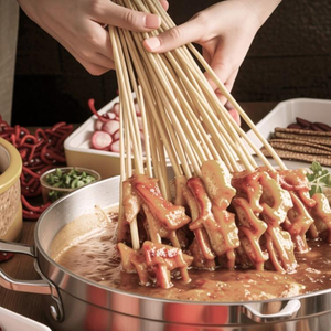Brochetas Desechables Ecológicas de Madera de Abedul Planas al por Mayor para Kebab - Product Image 6
