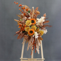 Série de fleurs artificielles couleur caramel pour arrangements floraux, accessoires de photographie de mariage, décoration intérieure - Fleurs en soie