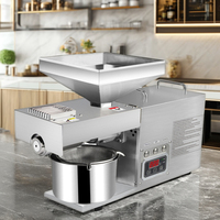 Presse à huile automatique à froid et à chaud en acier inoxydable SUS 304 de 1250 W, capacité de 10 kg/h, pour usage domestique, marque MJ, pour noix, arachides, noix de coco, 110 V