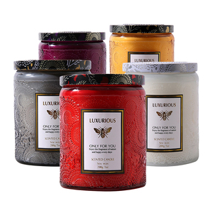 Custom Logo Ritual Crystals Infused Private Label Soy Wax Scented Candle Jars Holders Accessories Vessels Wax Melter Candles