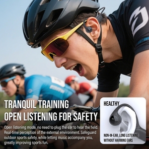 Auriculares Deportivos de Conducción Ósea con Banda para el Cuello de Silicona <span class=keywords><strong>B20</strong></span> Personalizables, Auriculares Inalámbricos BT6.0 Resistentes al Agua IPX8 para Natación - Product Image 4