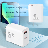 Kompakt 20w Pd Duvar Şarj Cihazı Adaptörü Tip C - Tip C Hızlı Şarj Kablosu Seti, Renkli Kutu ile Birlikte, Küresel İş Seyahatleri ve Araba Kullanımı İçin
