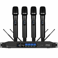 Système de microphone sans fil UHF à 4 canaux TK4000S-1 True Diversity pour spectacles sur scène, conférences et salles de réunion