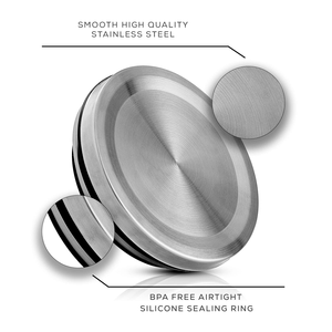 Bocaux en verre borosilicate haute résistance pour échantillons, contenants alimentaires de cuisine avec couvercles hermétiques en acier inoxydable - Product Image 3