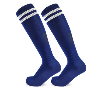 Customizable Children Youth Football Grip <b>Socks</b> Embroidered Autumn Knitted Sweat Absorbent Anti Slip Breathable Cotton - Product Image 2