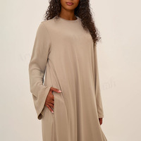 Robes Abaya en jersey de haute qualité, design personnalisé, pour femmes musulmanes, couleur unie, longueur intégrale, modestes, Abaya islamique en jersey
