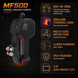 Caméra thermique multifonction LSJ MF500 384x288/640x512 IR, détection de gaz, laser, radiations, météo, portée 30-800m, 5kg, écran 3.5'', 64G - Product Image 3