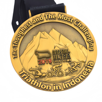 Médailles de finisseur de triathlon de Bakou avec or, argent, bronze, natation, cyclisme, course à pied, vélo, triathlon, médaille personnalisée pour découpe 3D