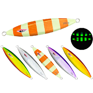 Leurre de pêche en eau salée Heavy Slow Pitch Metal Jig Luminous Zebra Stripes Jigging Lure Salmon Tuna <span class=keywords><strong>Killer</strong></span> 300g 400g 500g - Product Image 1