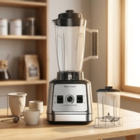 Mixeur Commercial Multifonctionnel Haute Puissance à Commande par Bouton, Capacité 3.0L, 2 Vitesses, Faible Bruit, pour Smoothies et Milkshakes