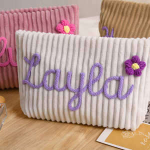 Uionen Personalized Custom-made Wool Name Cosmetic Bag for Portable <b>Toiletry</b> <b>Storage</b> and Travel/duty-free Use - Product Image 5