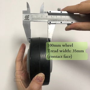 SQ Castor 100/125/160/200mm PA Lenk rollen Schwarz Elastischer Gummi Verschleiß festes und rutsch festes Lenkrad - Product Image 4