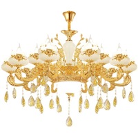 Lustre led en cristal au style vintage européen, design classique, art déco, moderne, pour salle à manger, lustre rétro, turc, bon marché