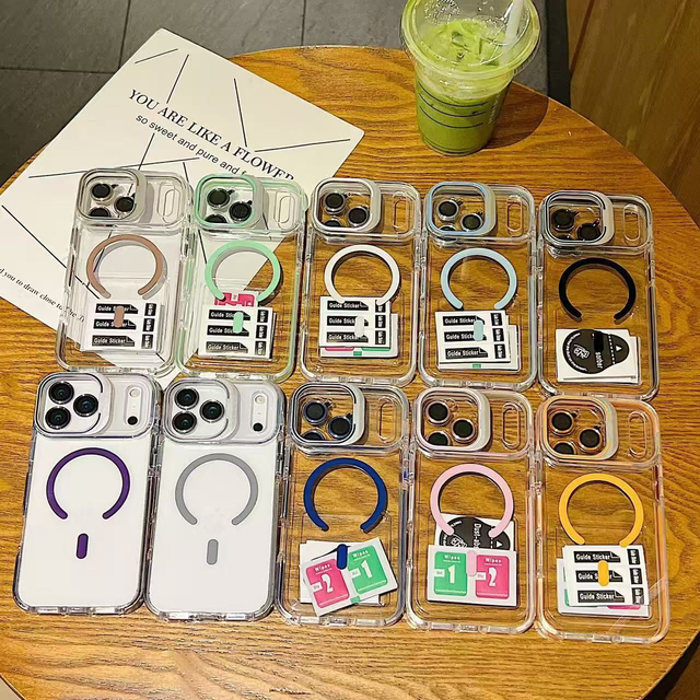 2026 Eco-friendly Acrylic Color Phone Case with Magnetic Function Durable Fashion Phone Case for Iphone 15 16 17 Pro Max