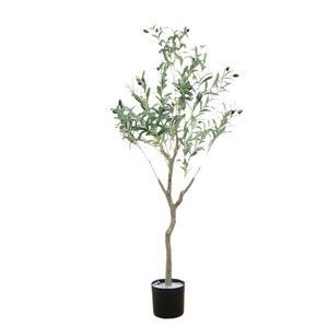 Albero di Ulivo Artificiale, Pianta Finta con Fiori Secchi, Decorazione da Interni, 150cm <span class=keywords><strong>Verde</strong></span> Tenue - Product Image 5
