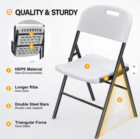 Chaise pliante moderne, écologique, ultralégère, en plastique, portable, robuste, gain de place, pour la pêche, le parc, le pique-nique, la maison, les repas en plein air