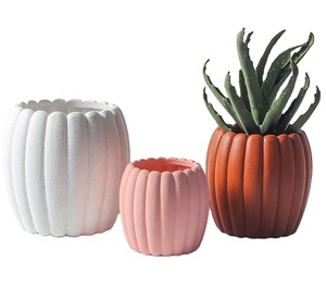 Vasi <span class=keywords><strong>di</strong></span> fiori in ceramica per interni in stile nordico con Design scanalato a forma <span class=keywords><strong>di</strong></span> zucca vaso <span class=keywords><strong>di</strong></span> Terracotta applicazione da giardino vasi in ceramica - Product Image 1