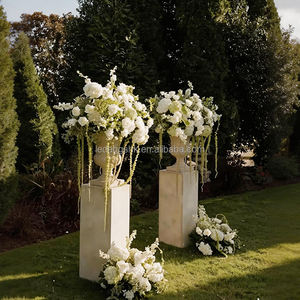 LEDA Fournitures de mariage Bouquet de fleurs artificielles en soie Composition de verdure Amaranthe Décoration de scène - Product Image 1