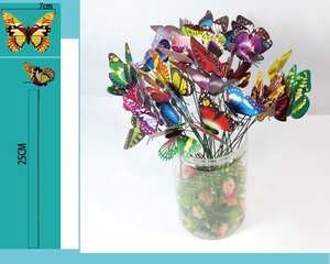 Primavera decorazione giardino PVC plastica butterfly yard paletti realistici <span class=keywords><strong>farfalle</strong></span> svolazzanti giardino palo ornamento di natale - Product Image 5