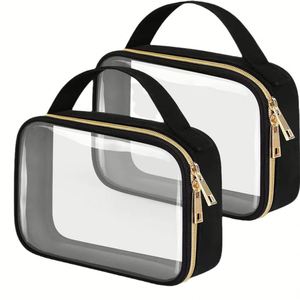 Fashionable Waterproof Transparent Lipstick Skincare Storage Bag Large Capacity Portable Toiletry Travel Cosmetic Bags <b>Cases</b> - Product Image 1