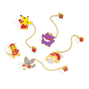 卡通创意个性新年系列神奇宝贝胸针精神鸭Gengar金属徽章数码雕刻技术配件 - Product Image 5