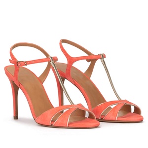 Sandali con <span class=keywords><strong>Tacco</strong></span> Sexy Glitterati da Donna <span class=keywords><strong>Scarpe</strong></span> Eleganti con <span class=keywords><strong>Tacco</strong></span> Dorato a T Taglia Grande - Product Image 4