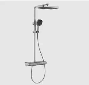 JOMOO Intelligent Automatic Descaling Shower Set Bathroom Piano Key Shower SystemTemperature Sensing Digital Display Bath Mixer