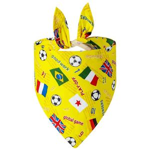 ربطة حيوان أليف قطنية حديثة الوصول ربطة ثلاثية للكلاب باندانا لكرة القدم وشاح باندانا حيوان أليف - Product Image 2