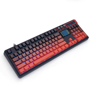 104key tombol layar Keyboard mekanis nirkabel game tombol pengganti panas keycap PBT ukiran samping RGB lampu latar taclados gamer