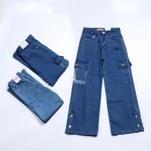 6-16Y pantalon pour enfant mince et respirant en gros enfants jeans pleine longueur anti-rétrécissement pour les enfants filles - Product Image 1