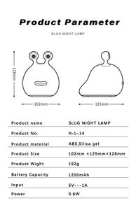 Lampe de chevet rechargeable en silicone souple avec contrôle tactile, minuterie automatique, lumière chaude à intensité variable pour chambre d'enfant - Product Image 3