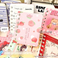 Carnet de notes en spirale à couverture rigide motif dessin animé mignon, modèle X711, petit format portable A7, cadeau idéal pour étudiants